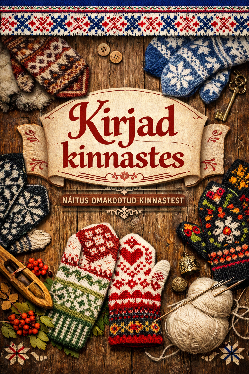 21.veebruaril kell 13.00-16.30 on muuseumis Eesti Vabariigi aastapäeva tähistamiseks avatud näitus omakootud kinnastest....